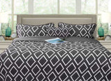 Ramesses Alena Charcoal 4 Pcs Ultrasonic Comforter Set Queen V442-KIT-COMFORTER-ALENA4PCS-CHARCOAL-QS