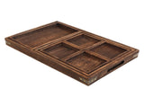 Wood Tea Tray Fade Resistant Exquisite Retro Reinforced Rectangular Tea Serving Tray V1294-YM0703-3118230027311