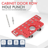 2-in-1 Cabinet Door Drilling Locator Template for Hinge and Handle Installation, Alloy Woodworking V1341-ZY-59PA4MXW-A