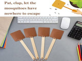 4 Pieces 17.3 Inch Fly Swatter Leather Fly Swatter Long Fly Swatter Manual Fly Swatter V1369-AZ3-W-11389