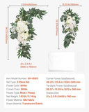 VEVOR Artificial Wedding Arch Flowers Kit White With 2 Pcs Flowers 1 Pcs Drapes V952-HLGMHTJ3JTBSM0INQV0