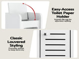 Artiss Bathroom Storage Cabinet 3-Tier Slim Toilet Paper Holder Organizer White FURNI-S-DIY-LVD02-WH