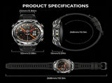 Smart Watch with Bluetooth Calling - 1.53" IPS Screen Health Tracker with Heart Rate SpO2 Sleep V1258-SMARTWATCH-04-BLACK-RUBBER