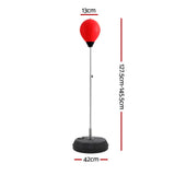 Everfit Adult Punching Bag Stand 150cm Adjustable Freestanding with Gloves and Pump BOXING-A-150-RD