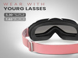 OutdoorMaster OTG Ski Goggles - Over Glasses Ski/Snowboard Goggles for Men, Women & Youth - 100% UV XFOM-OM5-WHGY