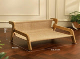 53.5 x 46 x 28 CM Large Cat Scratcher Sofa Bed with Wooden Elevated Base - Soft Sisal Breathable V888-ELOSUNG55081