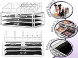 Acrylic Makeup Organizer 4 Drawers Transparent Makeup Stand V1237-ZY-506-0524
