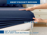 4 Piece Hotel Bamboo Cooling Sheet Set -Ultra Soft 2000TC Breathable Bed Sheets Set with 37 V1317-ZXW9-AUSK-4JT-NV
