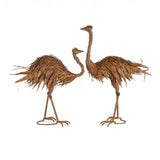 Set 2 Asst Large Ostriche Statues 63cm, 50cm V637-71411STR
