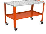 36" x 18" Welding Table, 1200lbs Load Capacity Steel Weldingbench Table on Wheels, Portable V952-KYDHZW1200LB3M6A7V0