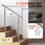 VEVOR 39.4in / 100cm Handrails for Outdoor Steps Staircase Porch Deck Senior V952-BXGSLZFS100CSMB9RV0