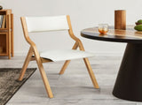 Levede 2x Dining Chairs Foldable PU Beige CH1099-2-BG