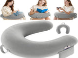 Reading Lap Pillow Ergonomic U Shape Cushion Reading Pillow for Bed for Adults Elbow Rest Reduces V1107-115-88835-GRY