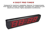 Digital Timer Interval Fitness Clock with LED Display for Home Gym Workouts V63-798767