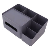 Tissue Box Organizer with Lid Plastic Exquisite Smooth Surface Tissue Desk Organizer for Home Office V1294-YM0706-3117230170013