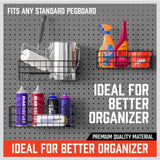 4Pc Pegboard Baskets Set Storage Bins Peg Board Organizer 4 Size Display Hangers V465-97789-AU-5