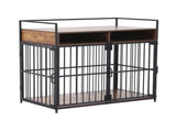 i.Pet 2-in-1 Wooden Dog Crate 104cm Pet Cage Furniture End Table Storage Black PET-DOGCAGE-DR-104-BK