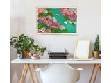 1 Set Everlasting Moss Painting Unique Creative Ocean World Picture with Photo Frame for Home V1263-JX-2503