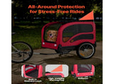 Dog Bike Trailer, Supports up to 45 kg, Pet Cart Bicycle Carrier for Small & Large Dogs, Easy V952-TCSCWZXCTC10QAEQQ001V0