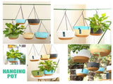 Hanging Double Chain Hanging Basket Planter Home Balcony Indoor Automatic Water Absorbing Basin V1294-YM0521-230208LD01-9