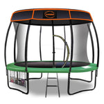 Kahuna Trampoline 12 ft with Roof - Green TRA-KAH-12-GN-RF