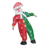 Red Green Santa Claus Cartoon Costumes Air Model Inflatable Costume Funny Dress Up Props Halloween V1263-JX-7883