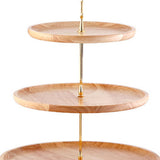 Fruit Plate Wood Natural Textured Simple Elegant Strong Durable Food Tray Cake Fruit Serving Tray V1294-YM0512-3118220292012