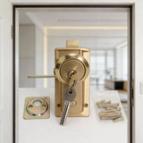 Easyly To Install Surfaces Mount Deadbolts Lock For Wood Or Metal Door Universal Fit Left Right Hand V1366-AZ2-W-17159