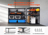 Storage Shelves, 1361 kg, 5 Tier Heavy Duty Garage Shelving, 609.6 x 1219.2 x 1828.8 mm Adjustable V952-LXLZLKHJ2448JA98TV0