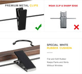 TOPIA HANGER Pants Hangers, Wooden Skirt Hangers with Adjustable Metal Clips, Premium Retro Finish V1258-DP02-F-236