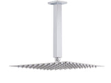 WELS 12" Rainfall Shower Head 300mm Ceiling Dropper Extension Arm Chrome Square Set V1233-A502F300KSS112