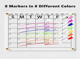 Magnetic Weekly Planner - Planning Board - Family Planner - To-Do Planner Transparent Acrylic V1188-ZXY-10745