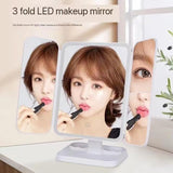 Vanity Mirror Desktop Tabletop with Light Filler Mirror Portable Dressing Table Mirror Portable High V1370-AZ4-06561