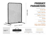I Screen Baseball for Cage, 7x4 ft Baseball Softball Safety Screen, Body Protector Portable V952-TSBHWIXZX74YWVVBYV0