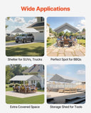 VEVORport Replacement Canopy, 6 x 3 m Potable Garage Tent Top Tarp, UV-Resistant & Waterproof V952-CKPB10X20FTHHVXKO001V0