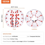 VEVOR Inflatable Bumper Ball 1-Pack, 4FT/1.2M Body Sumo Zorb Balls for Teen & Adult, 0.8mm Thick PVC V952-QSNKCQPPQZJ4JM7NZV0