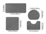 Clearance Tyidzon Bathroom Rugs 4 Piece Ultra Soft & Non-Slip Memory Foam Bath Mats for Bathroom, V1189-LWWAL-20260325-01695