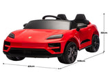Kahuna Red Porsche Macan Turbo EV Kids Ride On Car 12V Electric Car CAR-PSCH-666-RD