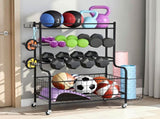 Everfit Dumbbell Rack Weight Rack for Dumbbells Home Gym Storage Black FIT-M-RACK-H-4L