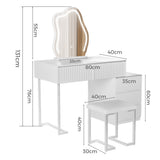 Levede Dressing Table Stool Set with Mirror Led VM1023