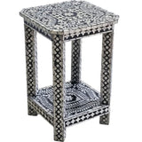 MOTHER OF PEARL NOIR OPULENCE SIDE TABLE V742-VC18