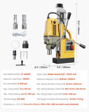 Magnetic Drill 1200W 2810 lbf Mag Drill Press 1.6 in Boring Diameter Yellow V952-CLZJP2JT40MM4PKJVV3