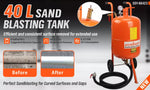 40L Sandblasting Tank Portable Sand Grit Blaster Abrasive Gun Car Trucks V465-86423