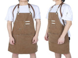 Adjustable Waterproof Apron with Pockets for Restaurant Kitchen Milk Tea Flower Shop Barber Supplies V1294-YM0901-3117200128511