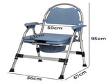 Levede Commode Chair Adjustable Bedside Seat Elderly Pregnant Disability Aid BATH1023-BL-AU