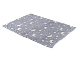 1.5x2m Luminous Blanket Double Side Flannel Star Moon Design Soft Glow in The Dark Blanket for V1294-YM0523-3117220043214