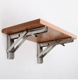 Folding Shelf Brackets - Heavy Duty Stainless Steel Collapsible Shelf Bracket for Bench Table, Space V1370-AZ4-07220