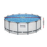Bestway Swimming Pool 427x427x122cm Steel Frame Above Ground Pools Round Filter Pump Ladder BW-POOL-R-427-5612Y