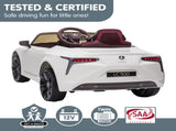 Kahuna Licensed Lexus LC 500 Kids Electric Ride On Car - White CAR-LEX-1618-WH