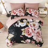 Soft Warm Floral Comforter Set, King Size, Ultra-Plush Bedding with Pillowcases V745-MAB010933AJ3